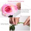 10 Pcs Artificial Rose Simulation Fake Flowers(Pink)