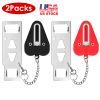 2Pcs Portable Travel Door Lock Home Hotel Apartment Security Lock Anti Theft Security Tool Door Safety Latch Lock