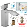 Bathroom Sink Faucet Waterfall Basin Faucet One Handle/Hole Cold/Hot Mixer Tap Chrome Finish Basin Sink Tap