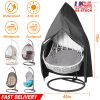 75in x 45in Patio Hanging Egg Chair Cover Water Resistant Egg Swing Chair Protective Cover Dust Protector w/ Zipper