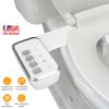 Bidet Attachment for Toilet Non-Electric Fresh Water Bidet Sprayer Toilet Seat Attachment with Dual Nozzles Water Flow Control Self-Cleaning Mode