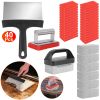 40Pcs Griddle Cleaning Kit for Blackstone with Grill Stone Griddle Scraper Griddle Brush with Stainless Steel Handle