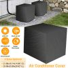 Air Conditioner Cover Outdoor Water-resistant Windproof Furniture Protector Dustproof Anti UV Outside Air Conditioner Protection Cover 33.86x33.86x29.