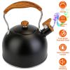 2.2Quarts Stainless Steel Tea Coffee Milk Kettle Stovetop Kettle Loud Whistling Teapot w/ Nylon Handle