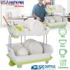 2-Tier Dish Drying Rack Cutlery Drainer Holder Kitchen Organizer Storage Shelf