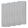 4Pcs Microfiber Mop Pads Reusable Machine Washable Cloth Mop Flat Replacements Head 15.35x4.92in for Wet Dry Floor Cleaning