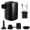 Portable Electric Air Pump for Inflatables Air Mattress Raft Bed Boat Pool Vacuum Storage Bag Quick Inflate Deflate USB Rechargeable Pump
