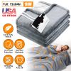 Electric Heated Full Size Fleece Heated Blanket with 10 Heating Levels 10 Hours Auto Off Machine Washable for Home Office Usage 72x84in