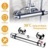 Thermostatic Mixing Valve Bath Shower Faucet Taps Mixer Temperature Control Brass Chrome