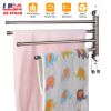 4-Arm Wall-Mounted Swivel Towel Rack Rail 304 Stainless Steel Swing Towel Hanger Holder 13in Swing Towel Bar