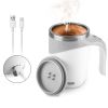 Auto Stirring Coffee Mug with Lid Automatic Magnetic Self Mixing Cup Rechargeable Portable Stainless Steel Mixing Cup for Coffee Tea Milk Cocoa