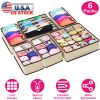 6Pcs Foldable Underwear Sock Bra Organizer Drawer Divider Container Bin Storage Box for Tie Handkerchief Belt