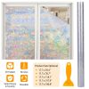 17.7x118.1in Window Film Rainbow Window Cling 3D Decorative Window Decal Window Sticker Non-adhesive