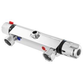 Thermostatic Mixing Valve Bath Shower Faucet Taps Mixer Temperature Control Brass Chrome