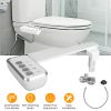 Bidet Attachment for Toilet Non-Electric Fresh Water Bidet Sprayer Toilet Seat Attachment with Dual Nozzles Water Flow Control Self-Cleaning Mode