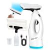 4 In 1 Cordless Window Vacuum Cleaner Rechargeable Glass Tile Mirror Cleaning Tool with Dual Water Tanks Multifunctional Spray Bottle