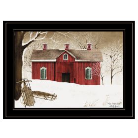 "New Fallen Snow" by Billy Jacobs, Ready to Hang Framed Print, Black Frame