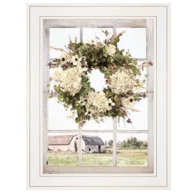 Trendy Decor 4U "Pleasant View" Framed Wall Art, Modern Home Decor Framed Print for Living Room, Bedroom & Farmhouse Wall Decoration by Lori Deit