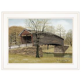 "The Old Humpback Bridge" by Billy Jacobs, Ready to Hang Framed Print, White Frame