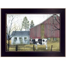 "Holstein" by Billy Jacobs, Ready to Hang Framed Print, Black Frame