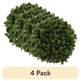 (4 pack) 4.5" Artificial Green Boxwood Plant Orb