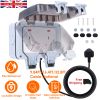 Double Outdoor Socket IP66 Waterproof 13A 2 Gang UK Plug Twin Switched Double Socket Electrical Wall Outlet Socket Box w/ 32.8ft Extension Cable