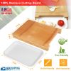 Bamboo Cutting Board with Sliding Draw Tray BPA-free Anti-bacterial Chopping Board