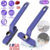 2 Pack Multi-Function Rotating Crevice Cleaning Brush Stiff Bristle Brush Gap Cleaner with 2-In-1 Clip and Spade for Tight Spaces Bathroom Kitchen