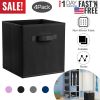 iMounTEK 4 Pack Foldable Storage Cube Bins Cloths Closet Space Organizer Basket Shelves Box for Clothes Toys Books Cabinet