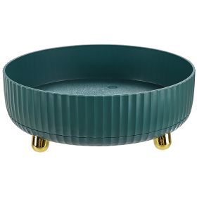 Rotating Makeup Organizer 360° Spinning Perfume Cosmetic Storage Tray 22LBS Load Countertop Seasoning Container for Lotion Lipstick (Option: Green)