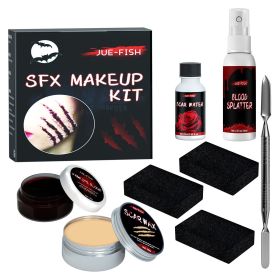 Halloween Makeup Kit, Simulates Plasma Skin Wax-Shaped Scar Water Wound Makeup Halloween Makeup Kit (Option: 1pc)