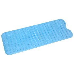Bath Tub Mat Non-Slip Shower Mat BPA-Free Massage Anti-Bacterial with Suction Cups Washable for Bathroom Kitchen Pool (Option: BLU)