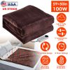 Electric Heated Flannel Throw Heated Blanket with 6 Heat Settings 1-8 Hours Auto off Washable for Home Office Usage 59x50in