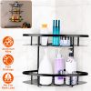 2 Tier Wall-mounted Corner Shower Caddy Shelf Rack Shower Shampoo Soap Cosmetic Basket Organizer