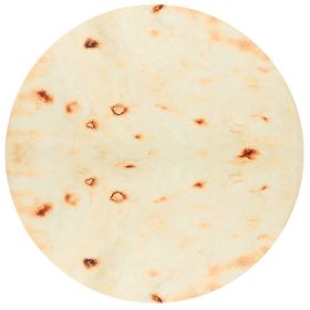 Burrito Tortilla Throw Blanket Pancake Wrap Blanket Soft Round Swaddle for Adults Kids Baby Pets (Option: L)