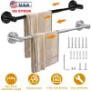 Single Bath Towel Bar 9.8in to 24.6in Length Adjustable Towel Rack Rustproof Stainless Steel Towel Holder Wall-Mounted Retractable Towel Rail For Bath