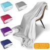 Fleece Throw Blanket Warm Soft Flannel Bed Cover Cuddly Cozy Sofa Travel Car Blanket w/ Queen King Throw Size Optional