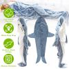 Wearable Shark Sleeping Bag Shark Onesie X-XXL Size Soft Comfortable Flannel Blanket With Zipper Suitable For Adult Children Height 4.2FT to 5.5FT