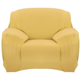 Sofa Cover Printed Stretch Sofa Furniture Cover Soft Sofa Slipcover Polyester Furniture Protector Cover (Option: Yellow_1S)