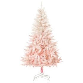 7ft Pencil Christmas Tree, Artificial Christmas Tree For Holiday Home Decoration With Metal Stand  Automatic Open (Color: Pink)