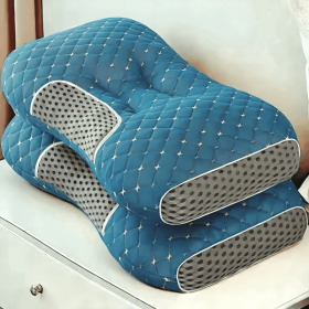 YBZ 3D Knitted Cotton Massage Pillow 1pack 2pack (Option: Blue-2pcs)