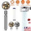 High Pressure Shower Head 360° Rotating Water Saving Handheld Shower Head Powerful Turbo Fan Shower Head w/ Filter Pause Switch
