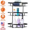 3 Tier Wall-mounted Corner Shower Caddy Shelf Rack Shower Shampoo Soap Cosmetic Basket Organizer