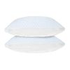 2 Pack Shredded Memory Foam Pillows Adjustable Cool Pillows with Extra Filling Machine Washable Cover for Side Back Stomach Sleepers