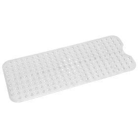 Bath Tub Mat Non-Slip Shower Mat BPA-Free Massage Anti-Bacterial with Suction Cups Washable for Bathroom Kitchen Pool (Option: Clear)