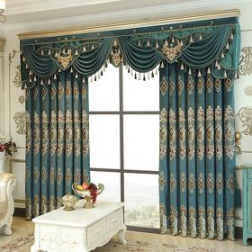 Luxury Elegant High-end Embroidered Curtains, Blackout Living Room Bedroom Villa, Velvet Curtains, Finished 2-piece (Option: SGP202211420)