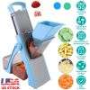 Safe Mandoline Food Slicer Potatoes Cutter French Fries Adjustable Vegetable Fruit Slicer Chopper Dicer with Container Dishwasher Safe