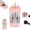 Electric Makeup Brush Cleaner Machine with Brush Cleaning Mat Automatic Spinning Cosmetic Brush Cleaner and Dryer Fit For All Size Brushes Gift for Wi