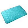 2 Pcs/Set Bathroom Rugs Luxury Flannel Non-Slip Bathroom Rugs Set Soft Pebbles Shower Absorbent Carpet U-Shaped Toilet Mat Washable for Bathroom Entra