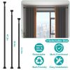 Shower Curtain Rod Adjustable Tension Curtain Rod Stainless Steel Spring Curtain Pole Heavy-Duty Steel for Bathroom Wardrobe Kitchen Balcony 31.5in/39